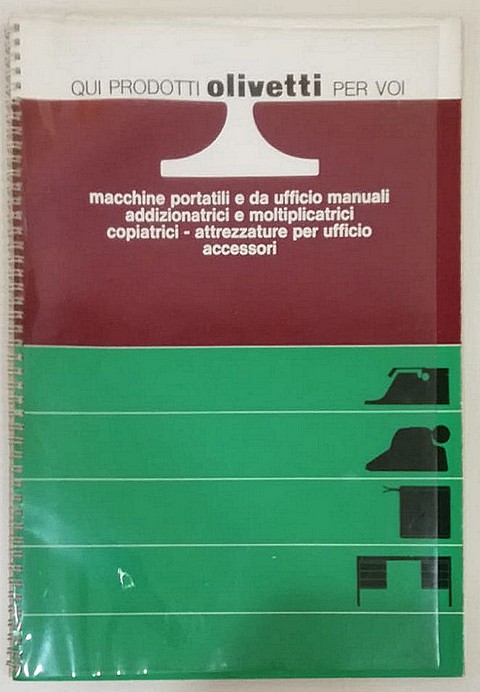 Libro di 40 pagine qui prodotti olivetti per voi