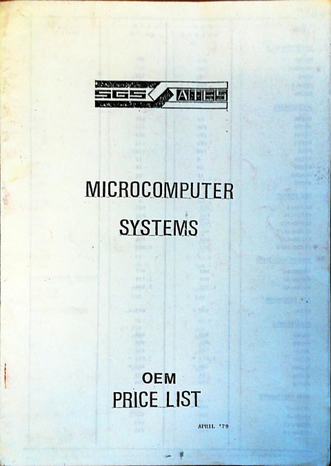 SGS Microcomputer systems oem price list