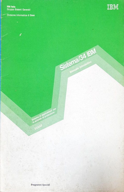 IBM sistema/34 manuale introduttivo