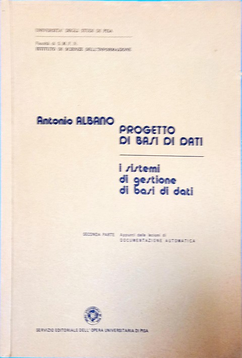 Libro di 300 pagine Progetto di basi di dati parte 2