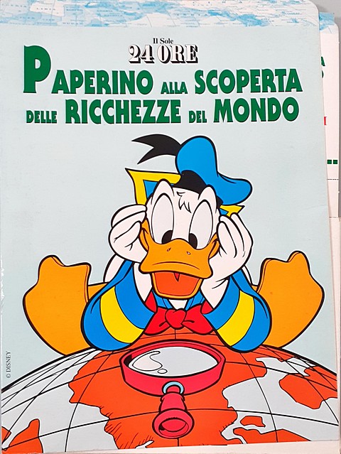 Libro di 200 pagine Paperino alla scoperta delle ricchezze del mondo