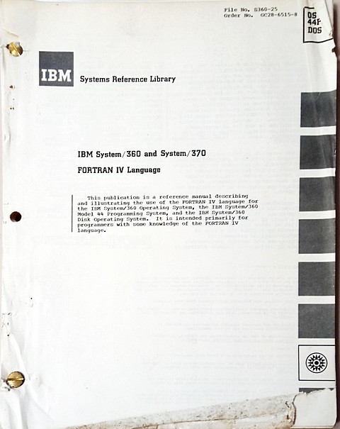 Manualistica IBM System /360 e /370