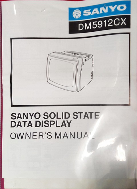 Manuale di 0 pagine minitor Sanyo DM5912CX owner's manual