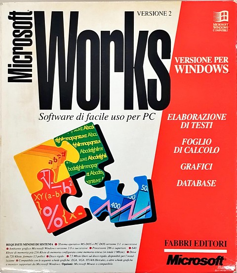 Software di 411 pagine Microsoft Works 2 per windows