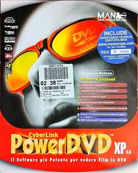 Software di 105 pagine PowerDVD XP 4.0