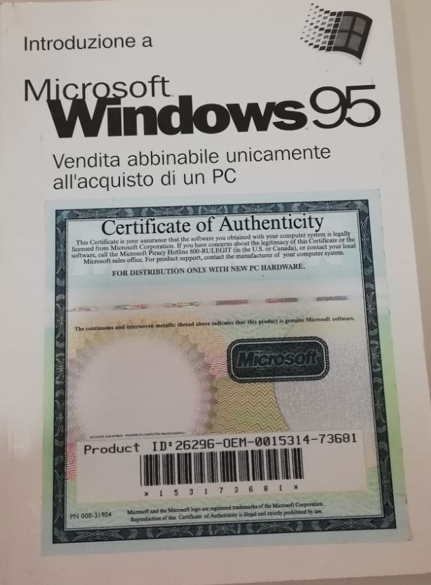 Software di 90 pagine Microsoft Windows 95