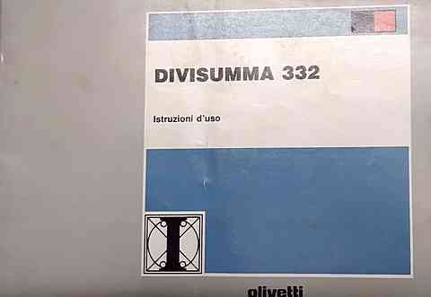 Olivetti divisumma 332 manuale d'uso