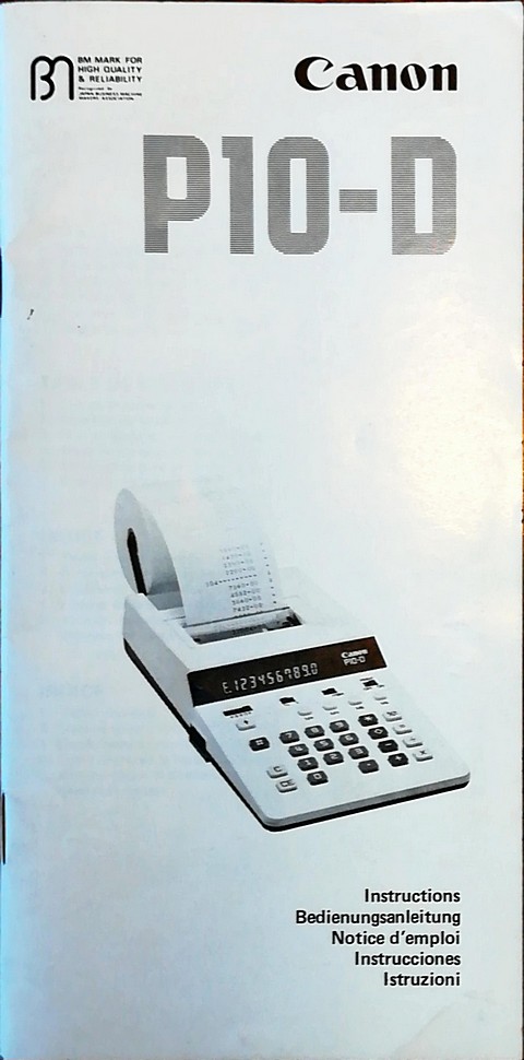 Manuale di 39 pagine Canon P10-D istruzioni