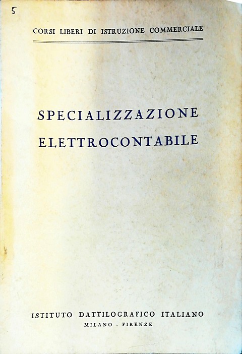 Libro di 123 pagine Specializzazione elettrocontabile