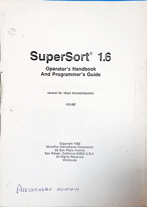 Manuale di 100 pagine Supersort 16