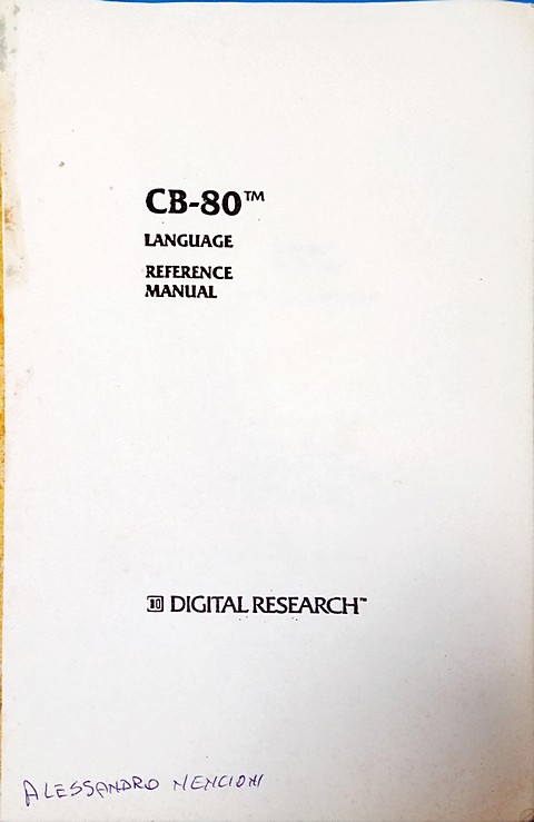 Manuale di 200 pagine CB-80 language reference manual