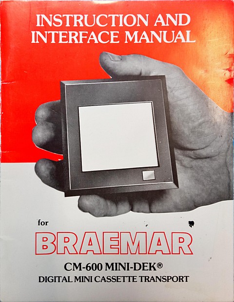 Manuale di 15 pagine Braemar cm-600 mini-DEK instruction and interface manual