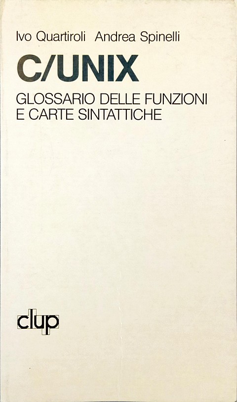 Libro di 60 pagine C/Unix, glossario delle funzioni e carte sintattiche
