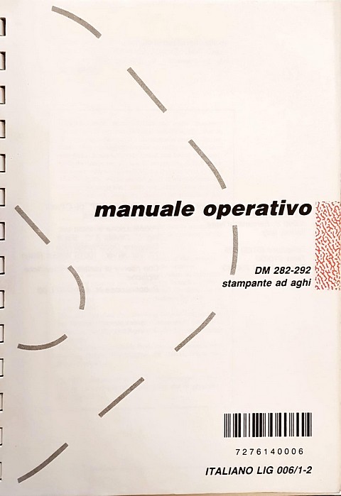 Manuale di 100 pagine Stampante Olivetti DM 282-292 manuale operativo