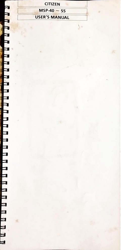 Manuale di 51 pagine Citizen MSP-40..55 stampante manuale utente