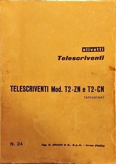 Manuale di 400 pagine Telescriventi T2-Zn e T2-CN n.24