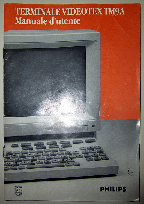 Manuale di 20 pagine terminale videotex tm9a