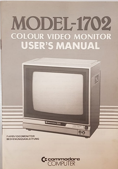 Manuale di 17 pagine Commodore Monitor 1702 User Manual