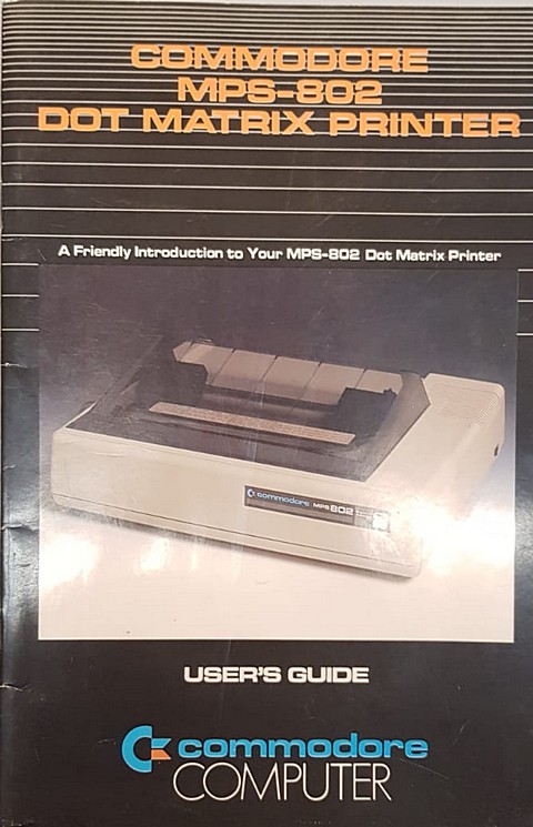 Manuale di 36 pagine Commodore MPS-802 User Guide