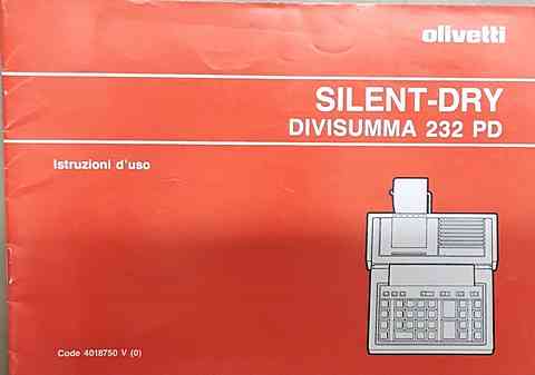 olivetti divisumma 232 PD silent dry istruzioni