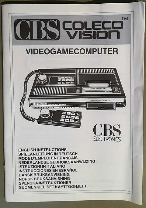 Manuale di 63 pagine cbs colecovision user guide