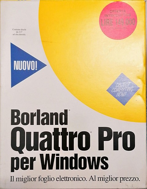 Software di 700 pagine Borland Quattro pro per windows